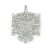 Diamond Double Headed Eagle (Albanian) Pendant - White Carat - USA & Canada